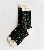 New Look Black Hoppy Christmas Frog Socks